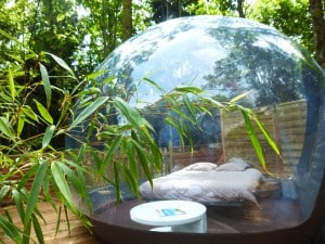To spend a night under the stars, Bulle d’R suggests you sleep in a bubble with all of the modern and romantic comforts